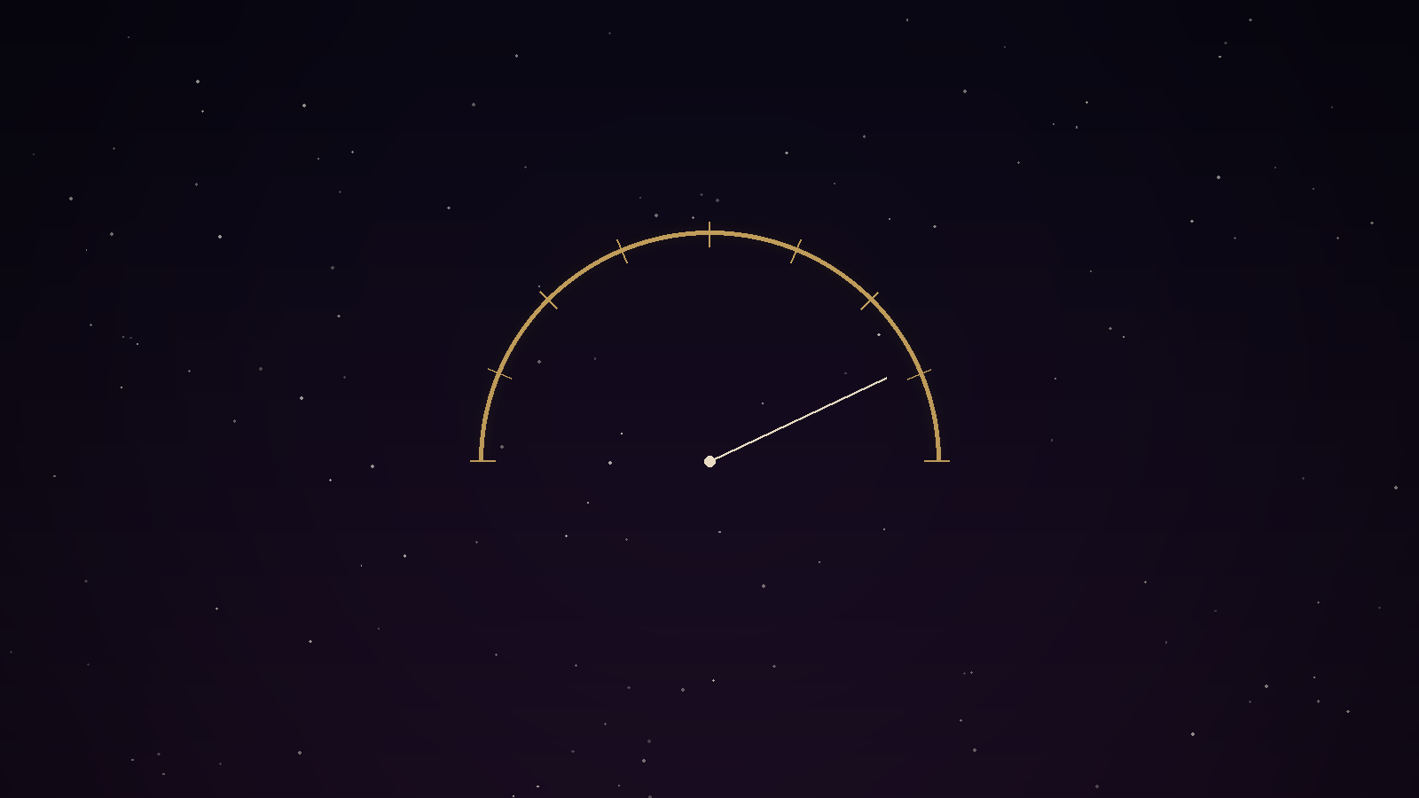 A softly glowing gold gauge fading from full to empty on a dark celestial background, symbolizing early burnout signals